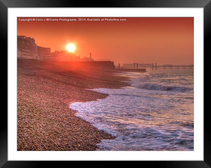 Brighton Seafront Sunrise 1 Framed Mounted Print by Colin Williams Photography