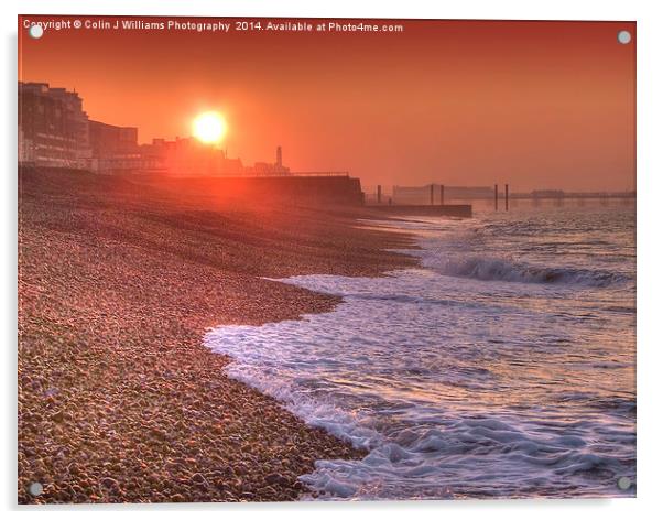Brighton Seafront Sunrise 1 Acrylic by Colin Williams Photography