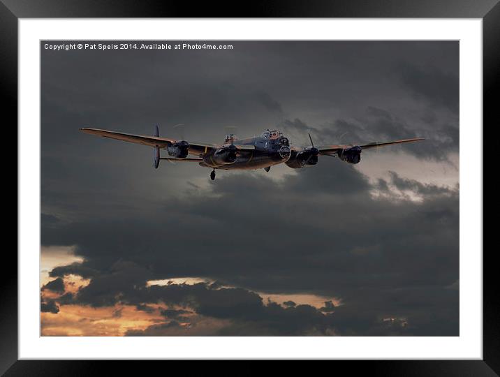 Lancaster - Coming Home Framed Mounted Print by Pat Speirs