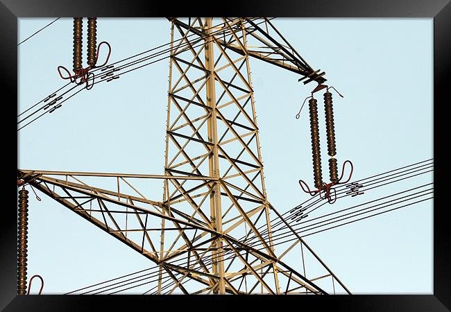 Electricity Pylon Framed Print by Mike Gorton