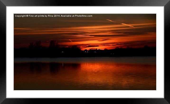 Hollingworth Lake Framed Mounted Print by Fine art by Rina