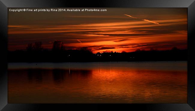 Hollingworth Lake Framed Print by Fine art by Rina