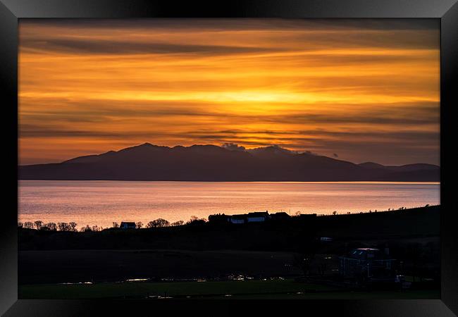 Arran Sunset Framed Print by Sam Smith