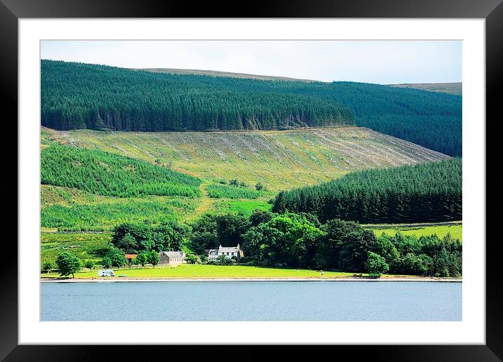 Idyll on St. Marys Loch Framed Mounted Print by Gisela Scheffbuch