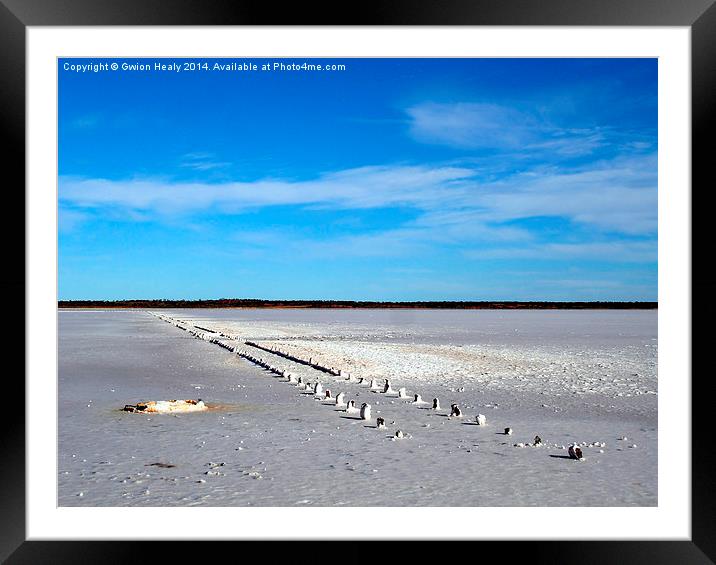 Lake Eyre Framed Mounted Print by Gwion Healy