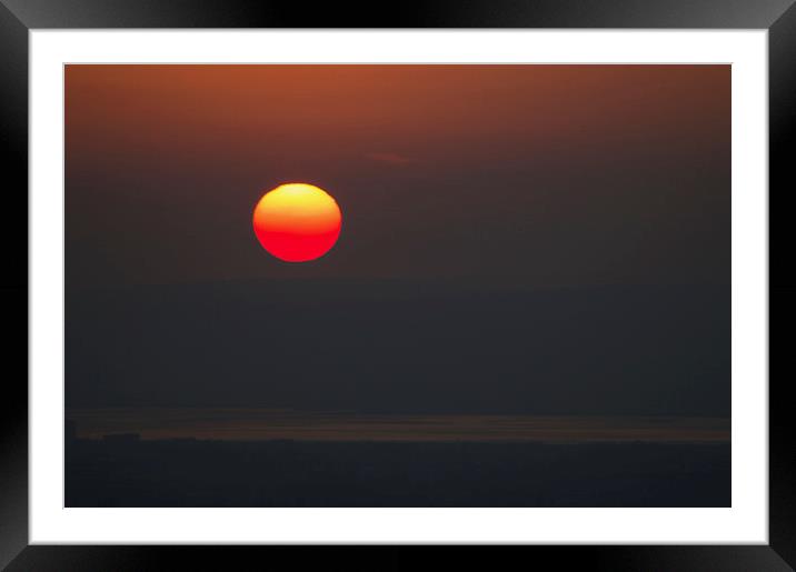 Sun Set Across The River Severn Framed Mounted Print by Ben Kirby