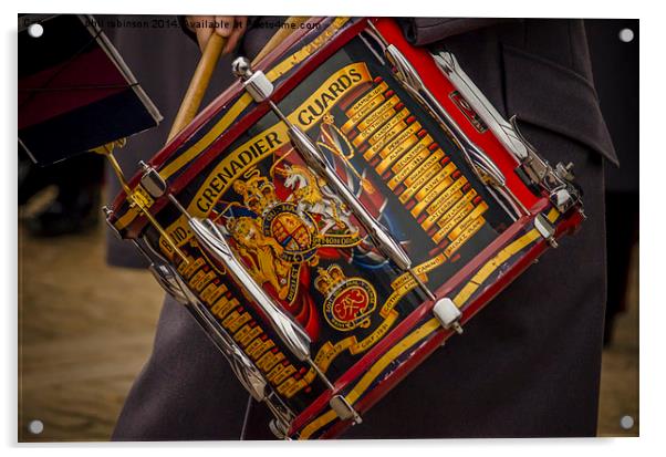 SIde Drum of the Grenadier Guards Acrylic by Phil Robinson