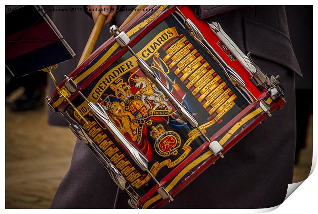 SIde Drum of the Grenadier Guards Print by Phil Robinson
