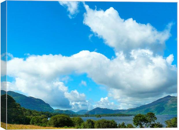 Clouds above Lough Leane Canvas Print by Gisela Scheffbuch