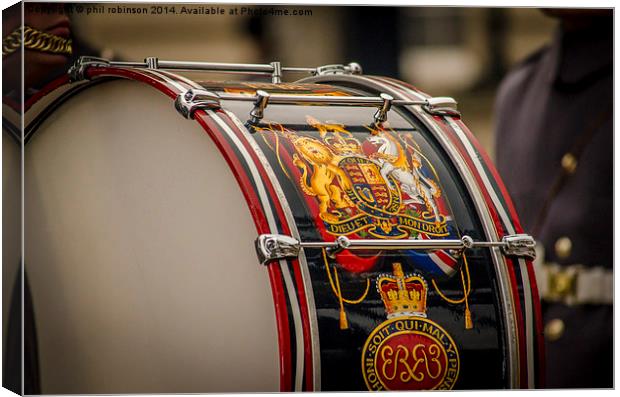 Base drum of the Grenadier Guards Canvas Print by Phil Robinson