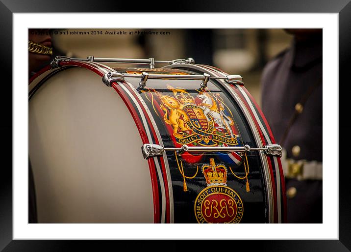 Base drum of the Grenadier Guards Framed Mounted Print by Phil Robinson