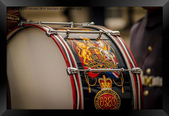 Base drum of the Grenadier Guards Framed Print by Phil Robinson