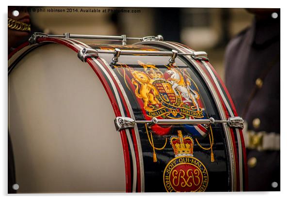 Base drum of the Grenadier Guards Acrylic by Phil Robinson