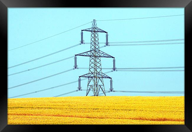 Electricity Pylon 2 Framed Print by Mike Gorton