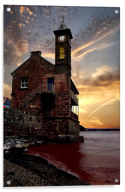 The Clock Tower Acrylic by Nigel Hatton