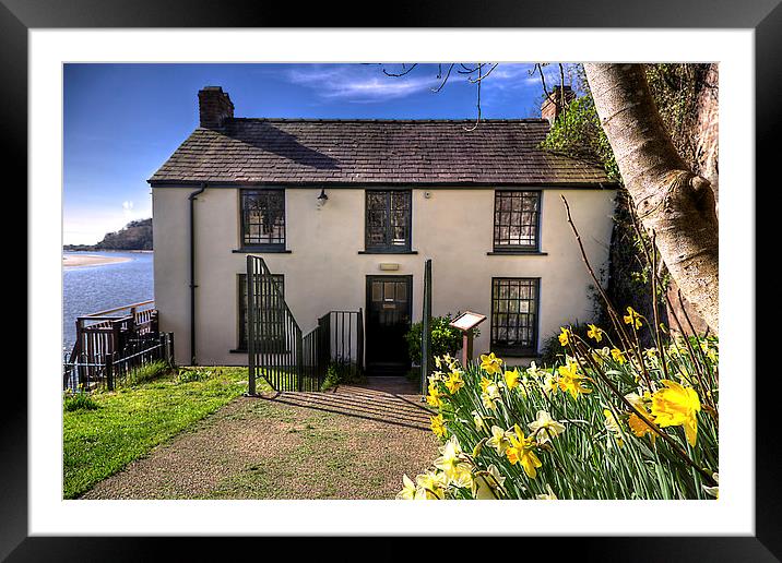 The Boathouse Laugharne Framed Mounted Print by Simon West