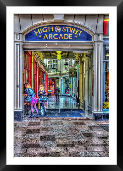 High Street Arcade Cardiff Framed Mounted Print by Steve Purnell