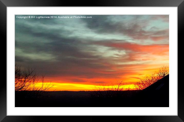 A Perfect Sunset Sky Framed Mounted Print by Bill Lighterness