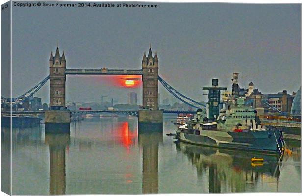 Tower Bridge at Dawn Canvas Print by Sean Foreman