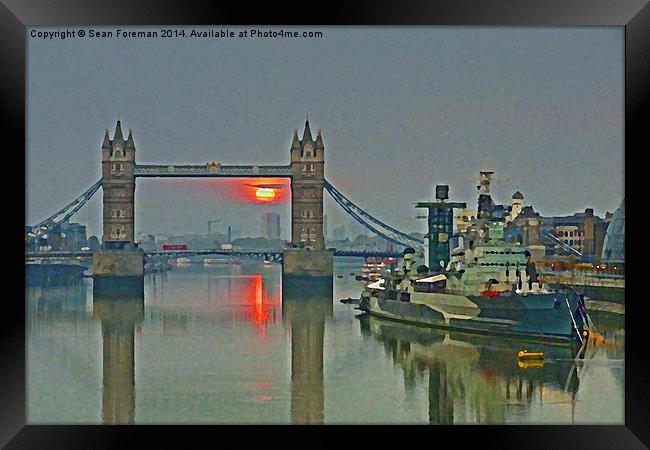 Tower Bridge at Dawn Framed Print by Sean Foreman