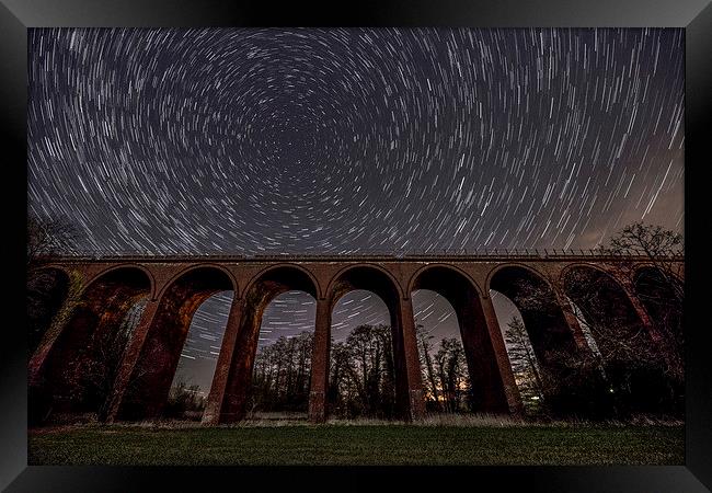 Ledbury Viaduct Startrails Framed Print by Ian Collins