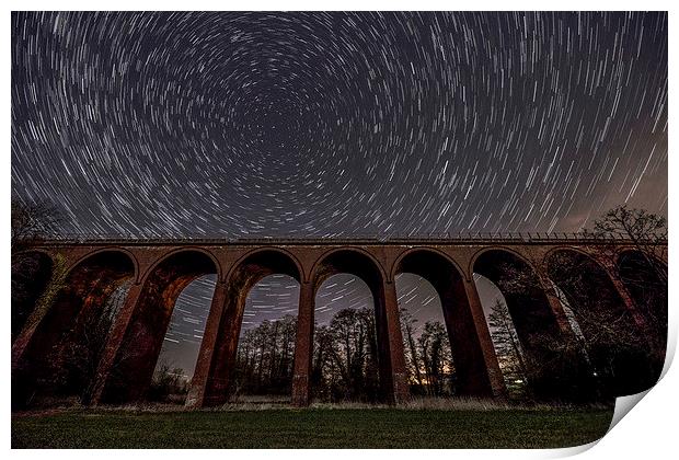Ledbury Viaduct Startrails Print by Ian Collins