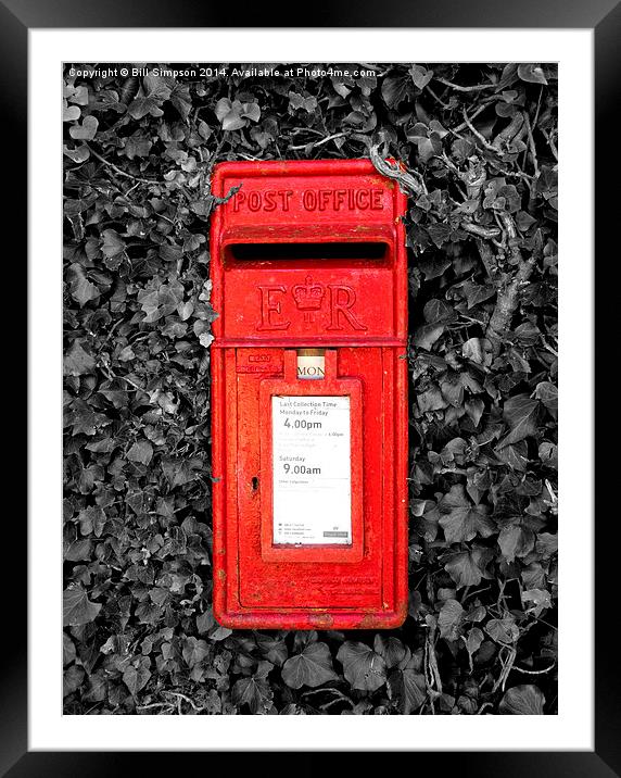 Post Box Framed Mounted Print by Bill Simpson