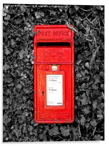 Post Box Acrylic by Bill Simpson