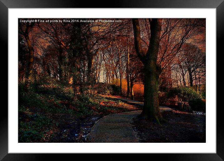 Milnrow Memorial Park Framed Mounted Print by Fine art by Rina