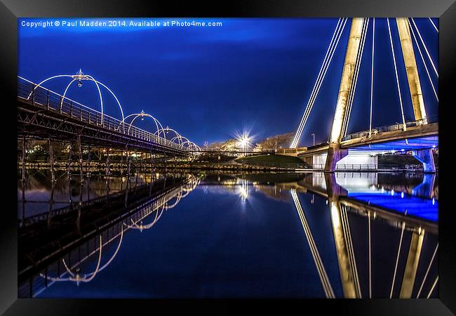 Two Southport Bridges Framed Print by Paul Madden