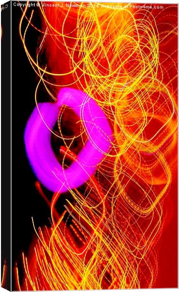 Unique Abstract Light Photography Canvas Print by Vincent J. Newman