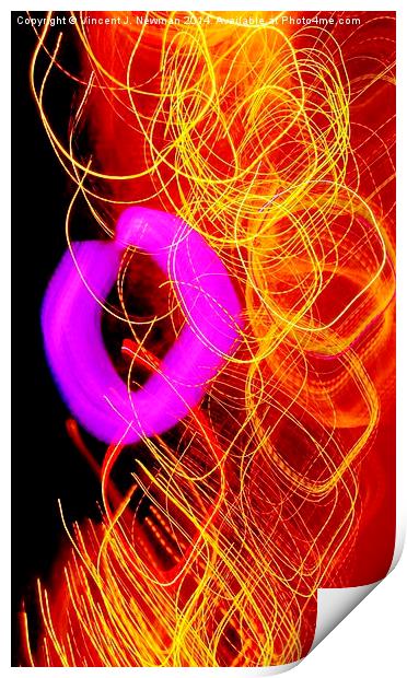 Unique Abstract Light Photography Print by Vincent J. Newman