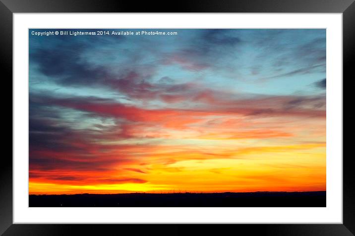 A Perfect Sunset Sky 2 Framed Mounted Print by Bill Lighterness