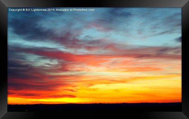 A Perfect Sunset Sky 2 Framed Print by Bill Lighterness