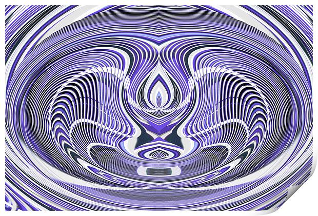 Purple abstract 3 Print by Ruth Hallam