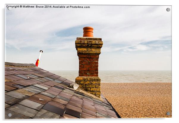 South Lookout, Aldeburgh Acrylic by Matthew Bruce