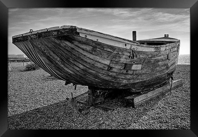 Brighton Boat black and white Framed Print by Dean Messenger