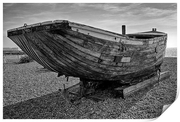 Brighton Boat black and white Print by Dean Messenger