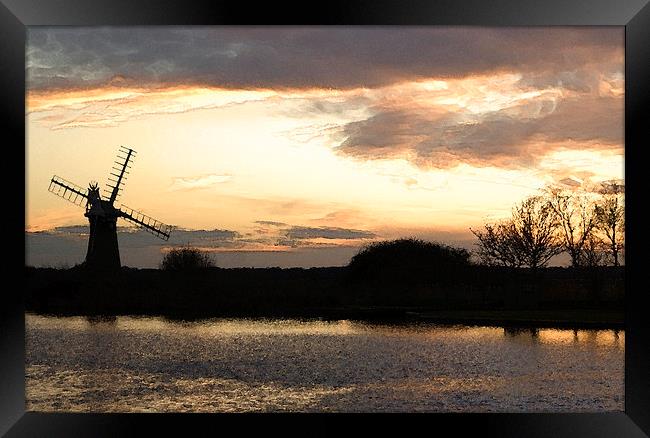 Norfolk Windmill Framed Print by Steve Hardiman