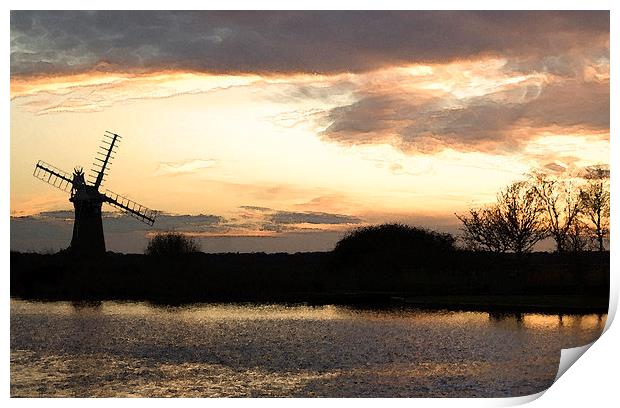 Norfolk Windmill Print by Steve Hardiman