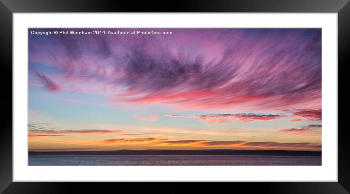 Sunrise over the bay Framed Mounted Print by Phil Wareham