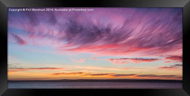 Sunrise over the bay Framed Print by Phil Wareham