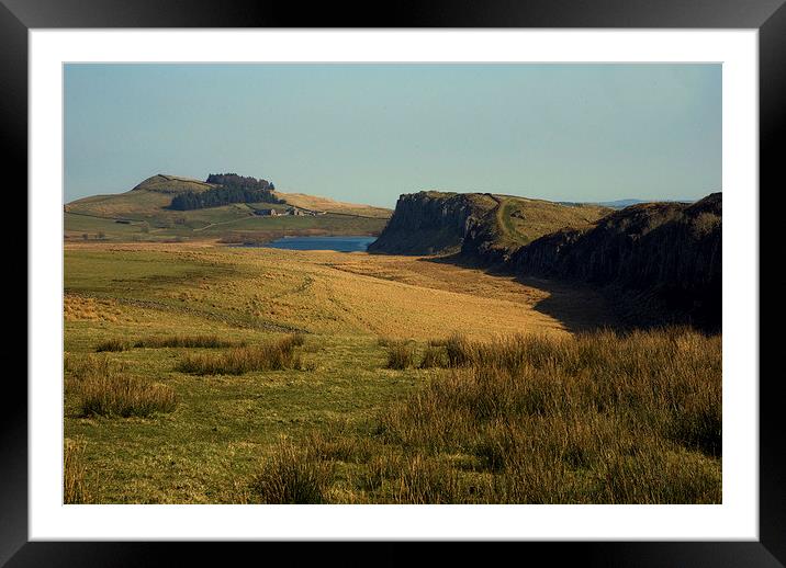 steel rigg hadrians wall Framed Mounted Print by eric carpenter