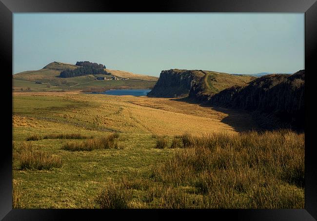 steel rigg hadrians wall Framed Print by eric carpenter