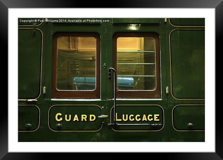 Guard and Luggage Carriage Framed Mounted Print by Paul Williams