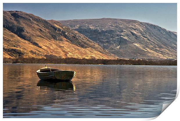 Boat on Loch Maree Print by Jacqi Elmslie