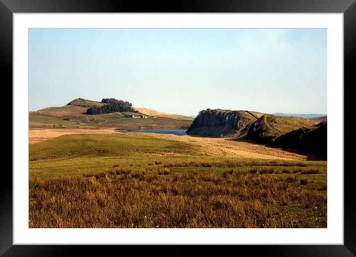 Steel Rigg Hadrians Wall Framed Mounted Print by eric carpenter