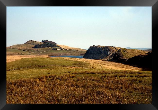 Steel Rigg Hadrians Wall Framed Print by eric carpenter