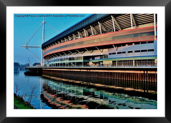 Millennium Stadium Framed Mounted Print by Paula J James