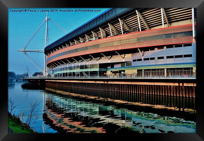 Millennium Stadium Framed Print by Paula J James